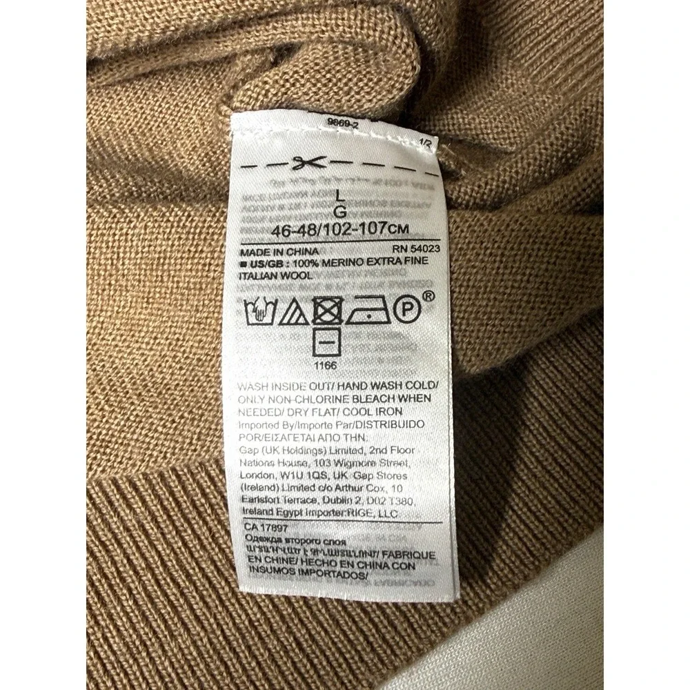 Banana Republic Red Italian Wool and Alpaca Blend Sweater Large Grandpa Core